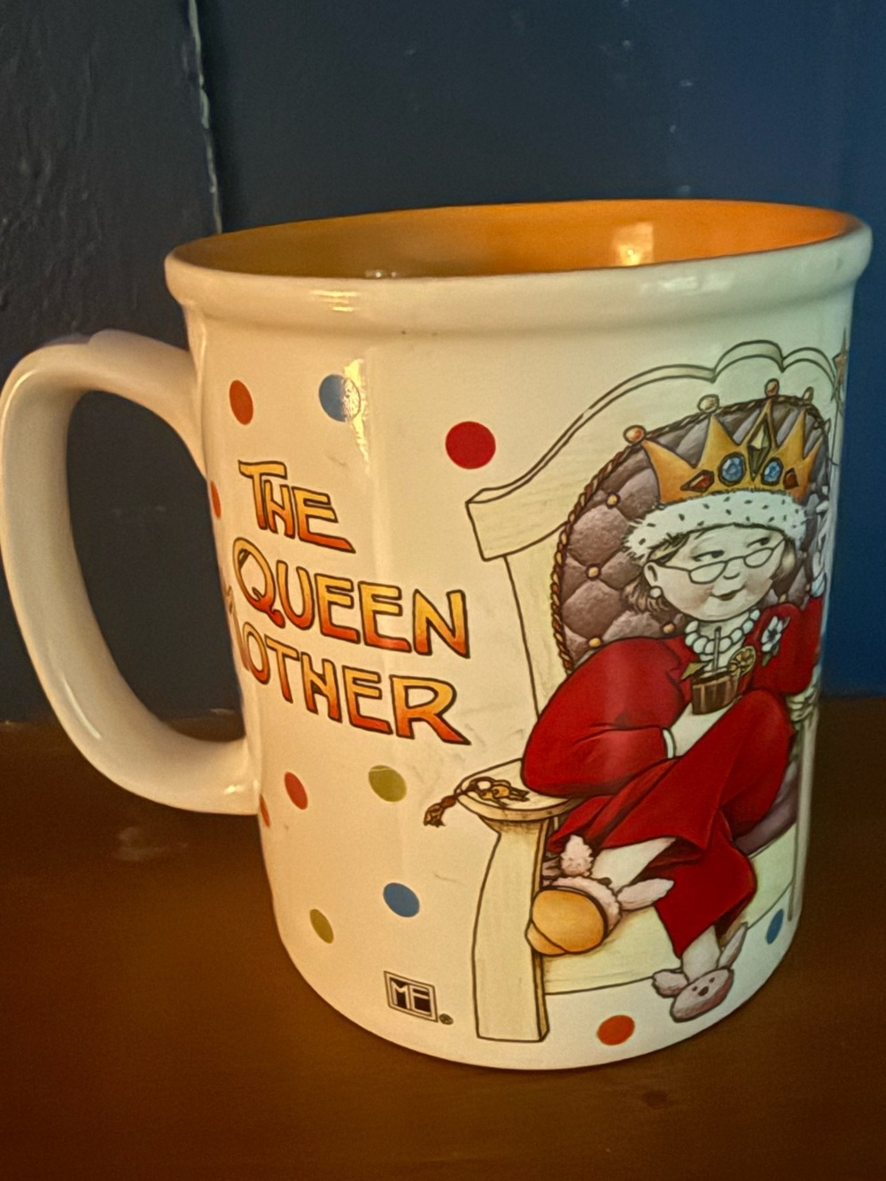 Vintage Mary Engelbreit "Queen of Everything" Ceramic Mug